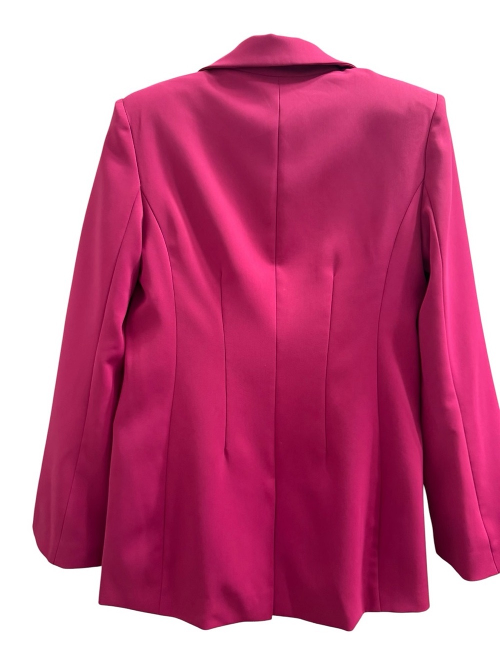 Naked Wardrobe Pur-Suit Me Oversized Blazer Fuchsia Pink Size S NWOT - Picture 4 of 10